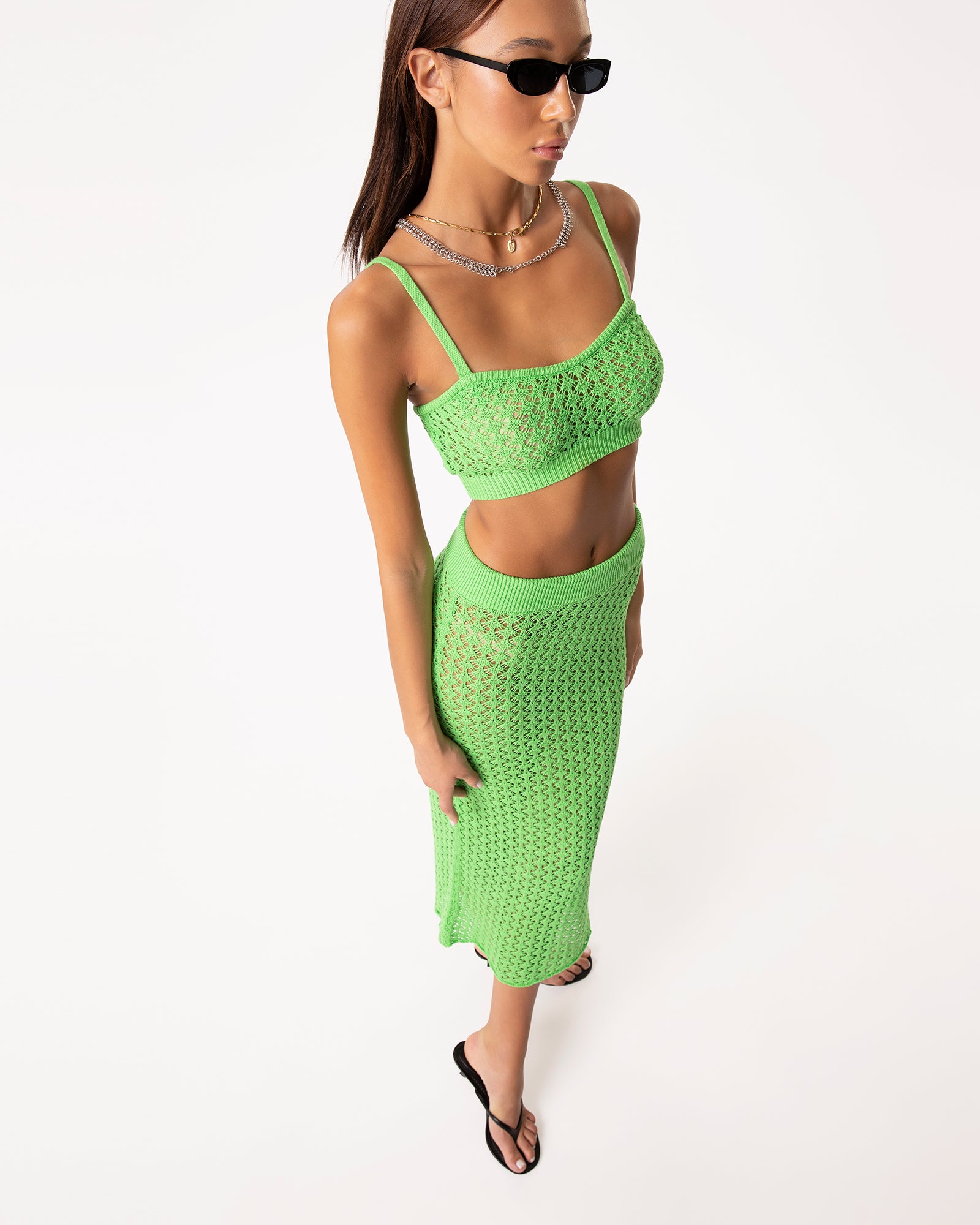 Skirt rete verde