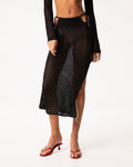 Skirt rete nero con laccetti