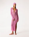 Vestito rete rosa